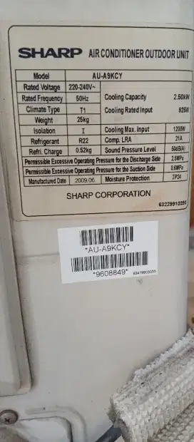 AC Sharp 1 PK : AU-A9KCY - Fullset