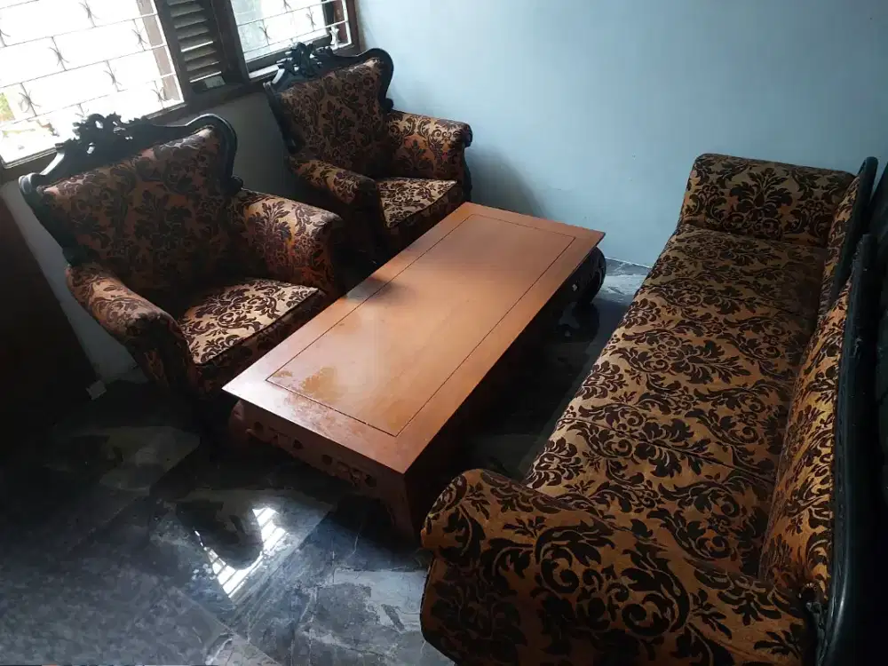 SOFA JATI BEKAS BAGUS FREE VACUUM