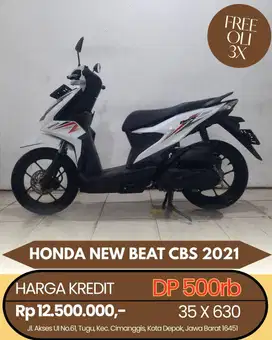 HONDA NEW BEAT CBS 2021 CASH/KREDIT DP MURAH SYARAT MUDAH