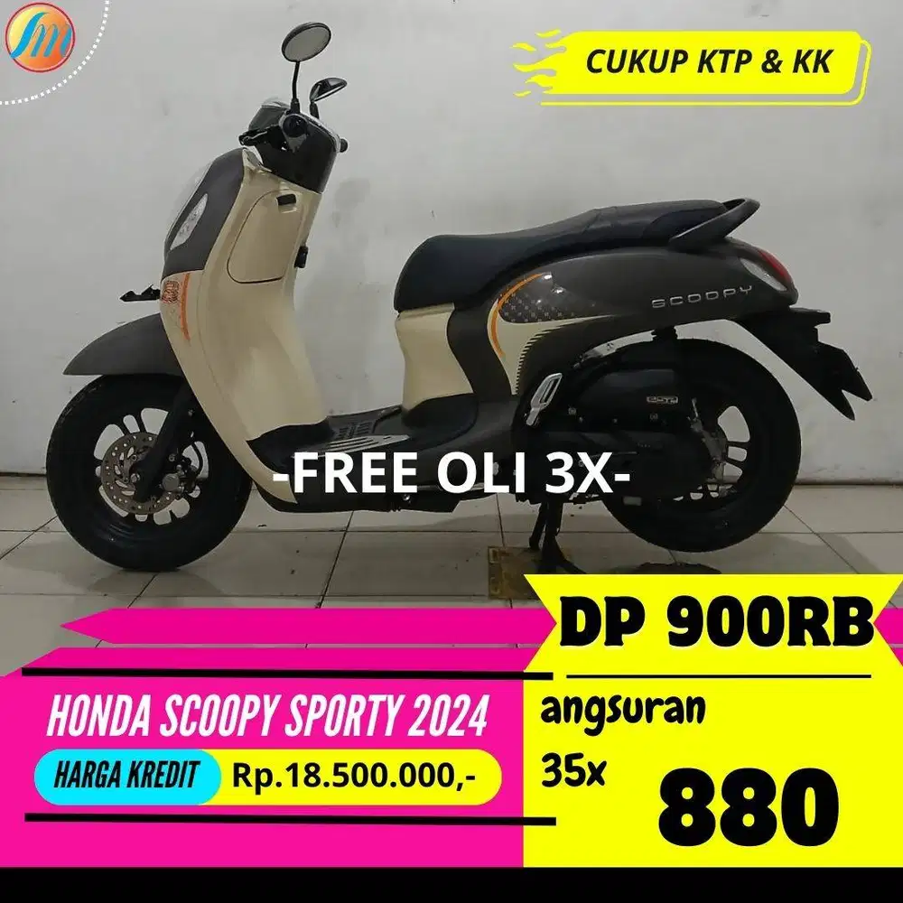 HONDA SCOOPY SPORTY 2024 SEKEN KREDIT DP 900RIBU ANGSURAN RENDAH