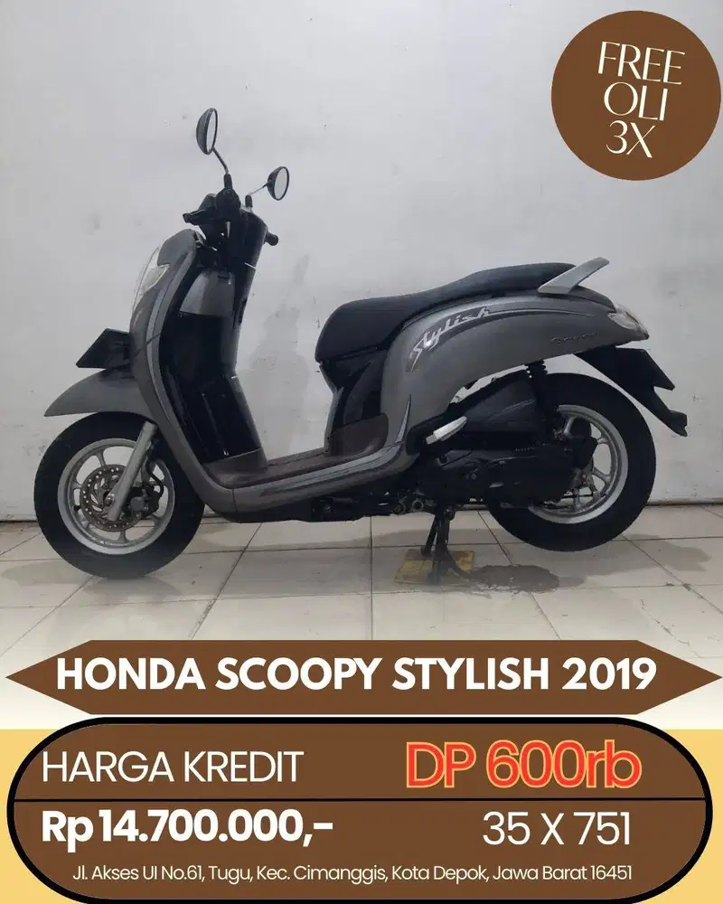 HONDA SCOOPY STYLISH 2019 CASH/KREDIT PROSES CEPAT SYARAT MUDAH