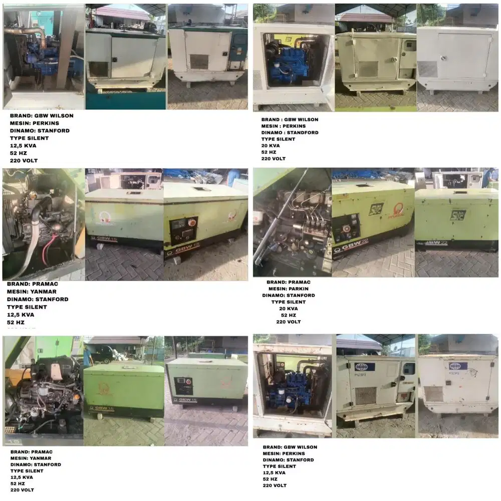 Genset Silent Perkins Stamford 12,5–20 KVA Second – Murah & Siap Pakai