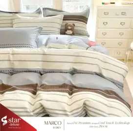 Sprei katun minimalis marco garis
