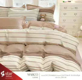 Seprei set katun marco coklat