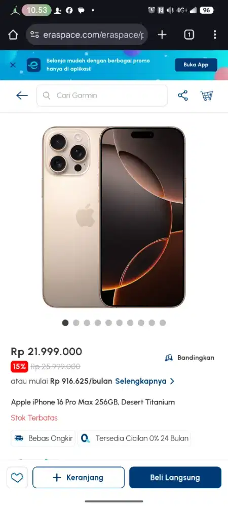 iPhone 16 pro max cicilan tanpa kartu kredit