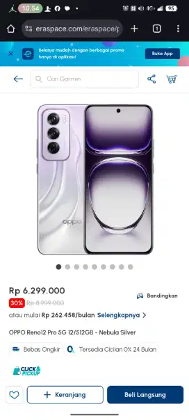 reno 12 5g cicilan tanpa kartu kredit