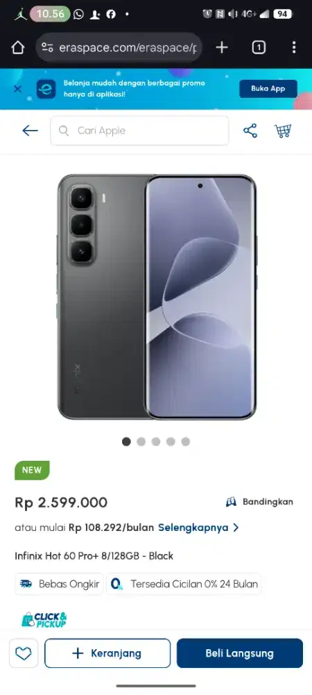 infinix hot 60 cicilan tanpa ksrtu kredit
