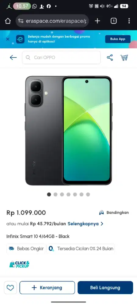 infinix smart 10 cicilan tanpa kartu kredit