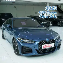 BMW 430i Coupe 2023 Arctic Blue on Black Msport M Sport Pro ATPM Biru