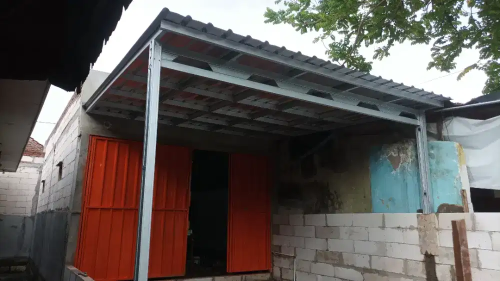 Kanopi galvalum rangka atap galvalum spandek upvc renovasi