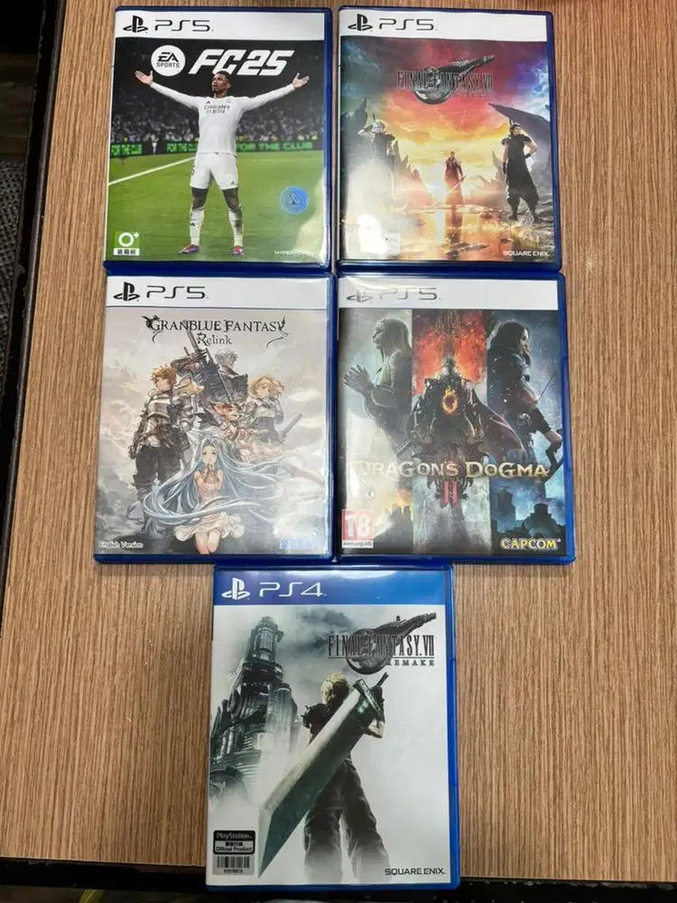 Preloved Game PS5 Final Fantasy/ FC25/ Dragon’s Dogma/ Granblue