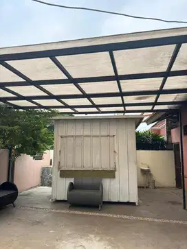 Booth Kontainer Bekas Warung/Kedai Kopi Ukuran 3x2 meter Putih