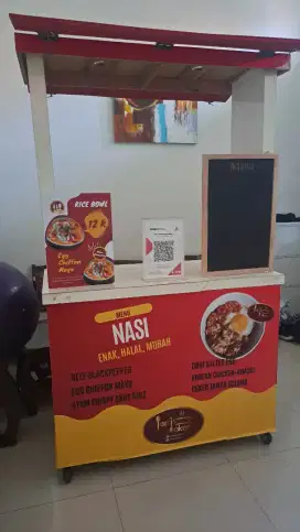 Jual rombong bekas jual rice bowl / thai tea