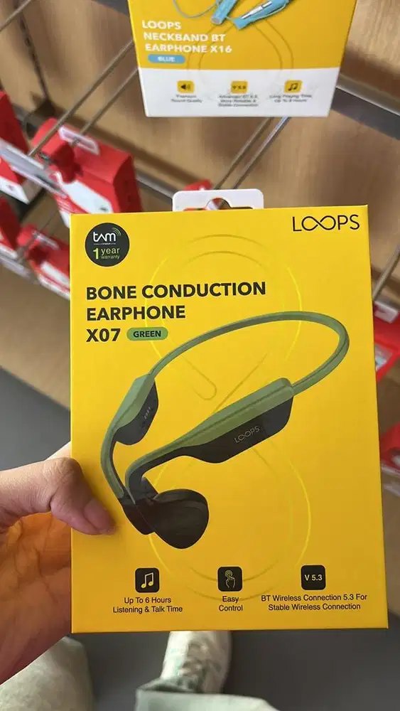 promo bone conduction earphone x07 warna lengkap black, green,red