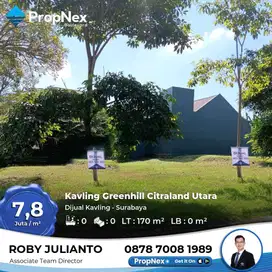 Jarang ada, Kavling Citraland Greenhill dkt Pelican Hill, grandia
