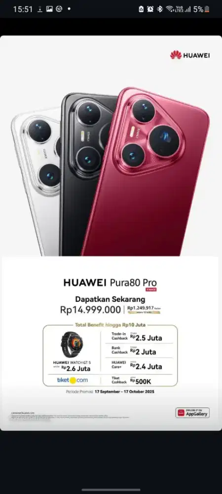 Handphone Huawei Pura 80 pro