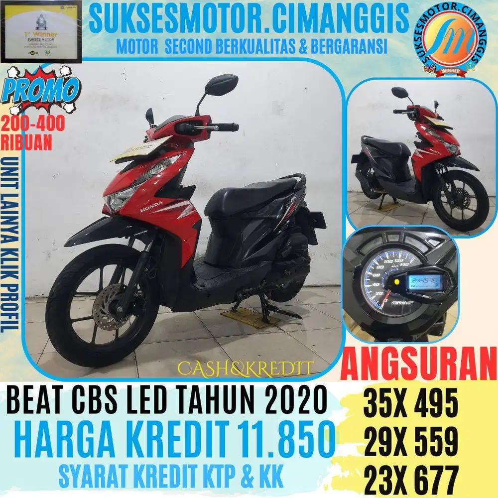 BEAT CBS LED TERMURAH CASHBACK 200-400 KLIK PROFIL PROMO UNIT LAINYA