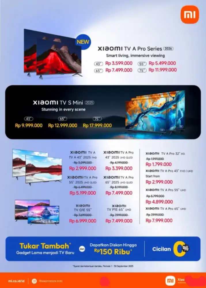 Xiaomi tv A pro 2026 series