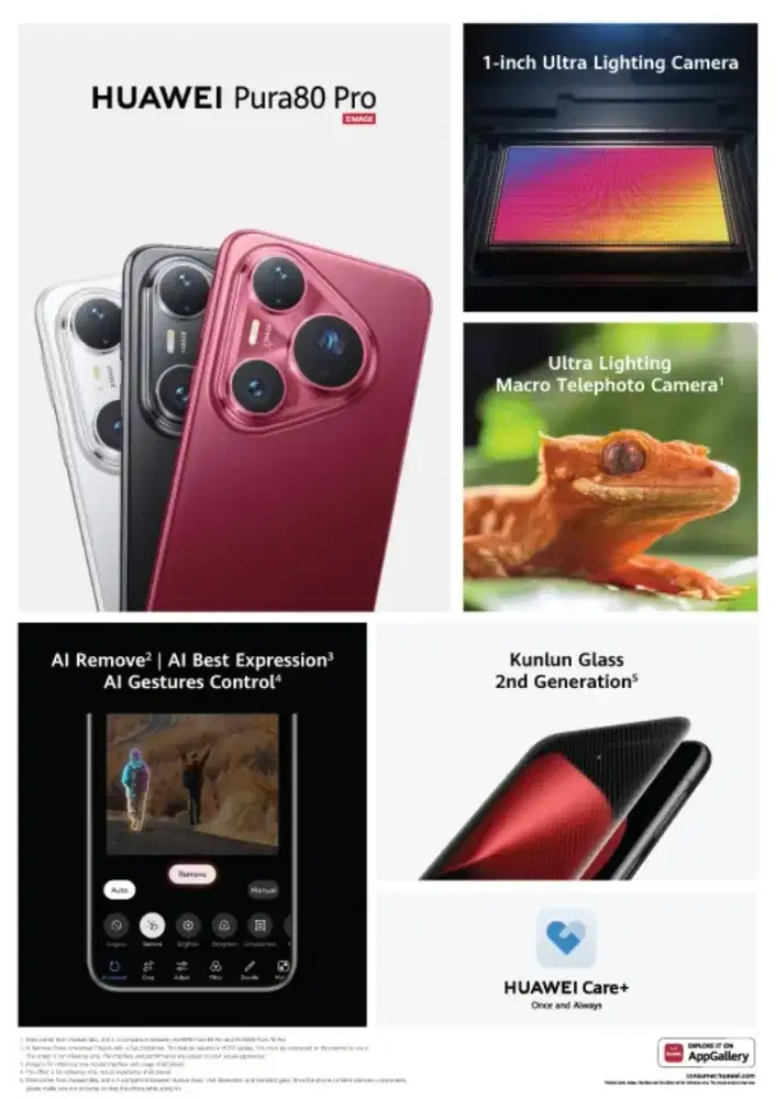 Huawei Pura 80 Pro  garansi 2 tahun free watch Gt5
