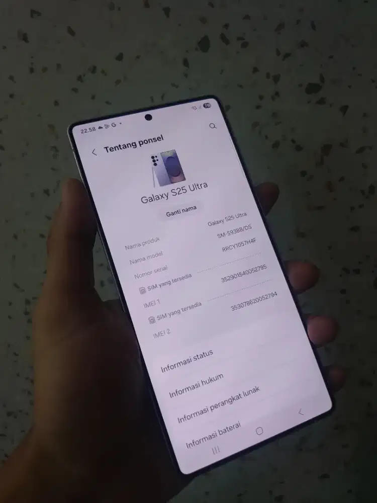 Samsung s25 ultra 12/256 second sein