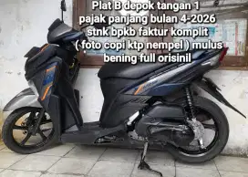Yamaha Mio Soul GT 2017 blue core 125 iss cw asli Plat B depok pjk pjg