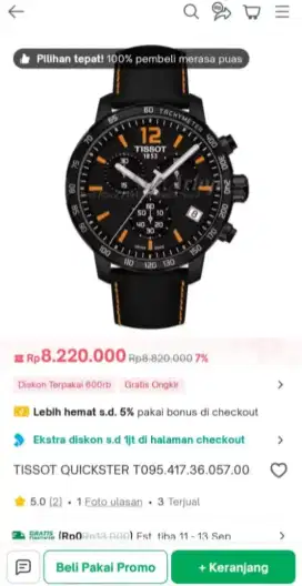 PRELOVED ARLOJI TISSOT QUICKSTER