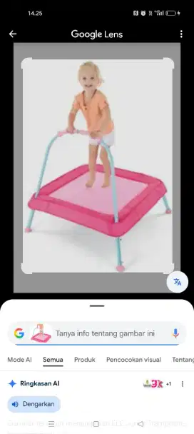 Trampoline anak bekas like new