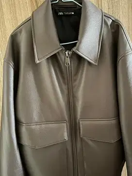 Jaket kulit zara