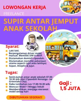 Supir Antar Jemput Anak Sekolah