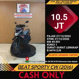 BEAT SPORTY CBS TH 2016 PLAT DEPOK BISA BAYAR VIA CC / PAYLATER