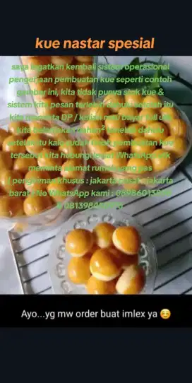Jual kue kering,  jual kue bolu, dll.