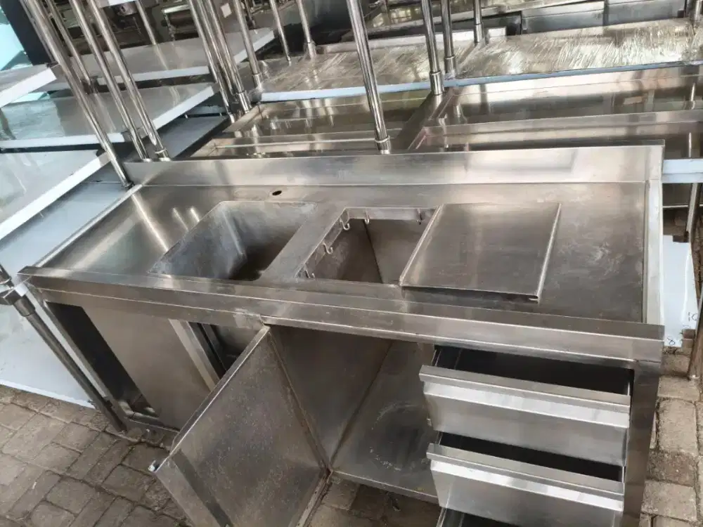 Single Sink Sayap Kabinet uk 180x60x85 harga 3,7jta