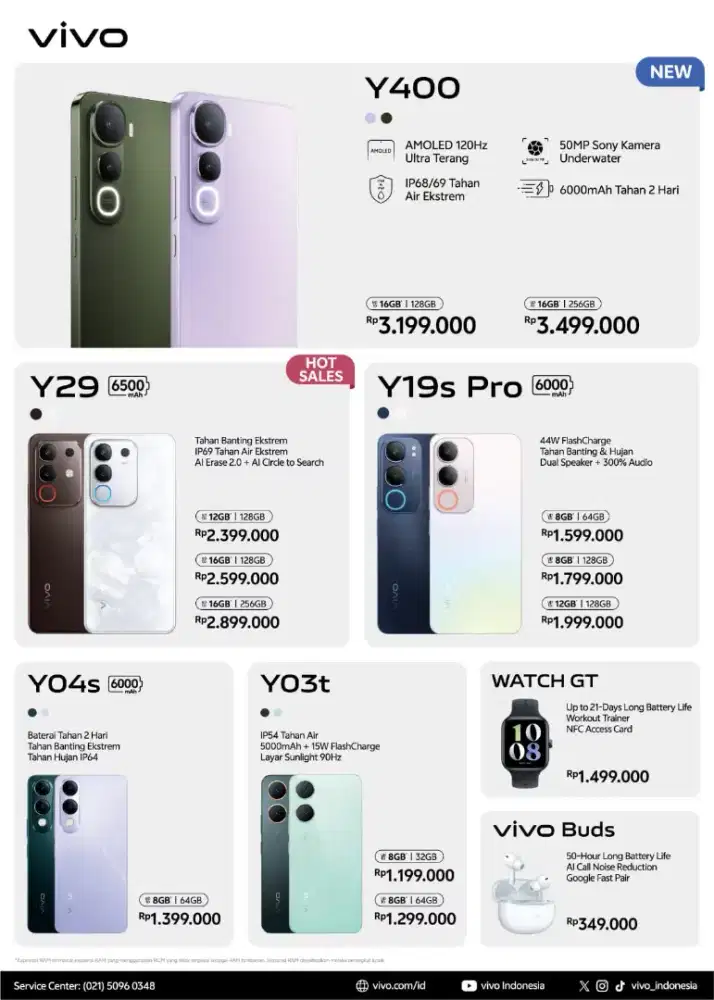 Promo HP vivo all series baterai badak bisa kredit DP0%