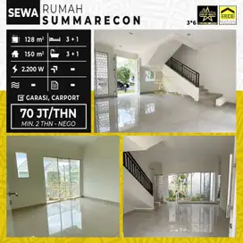70 jt per tahun Disewa Rumah Sumarecon kt 3+1 km 3+1 bangunan 2 lantai