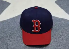 Topi builup mlb boston inisial b original second unik