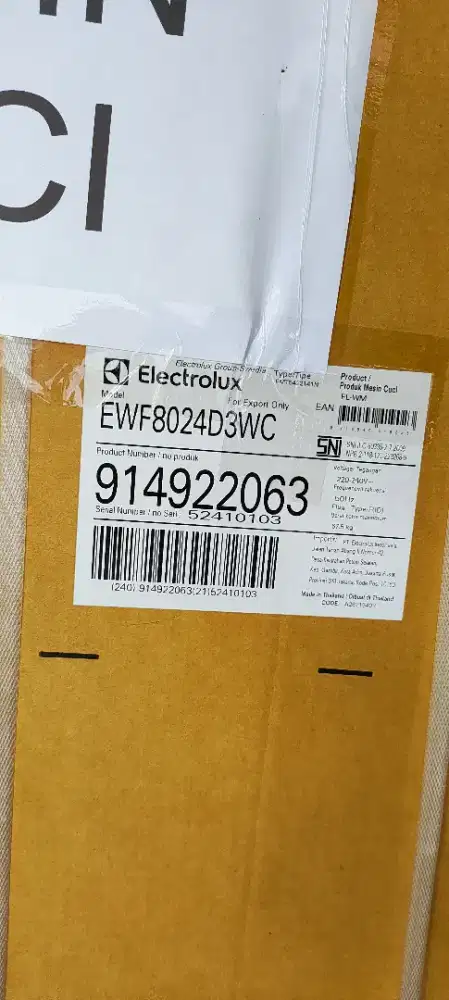 Mesin cuci elektrolux (Baru) EWF8024D3WC (dapat dari kantor)