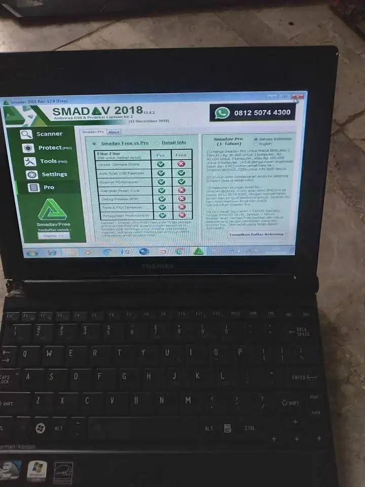 Toshiba NB 520 siap pakai
