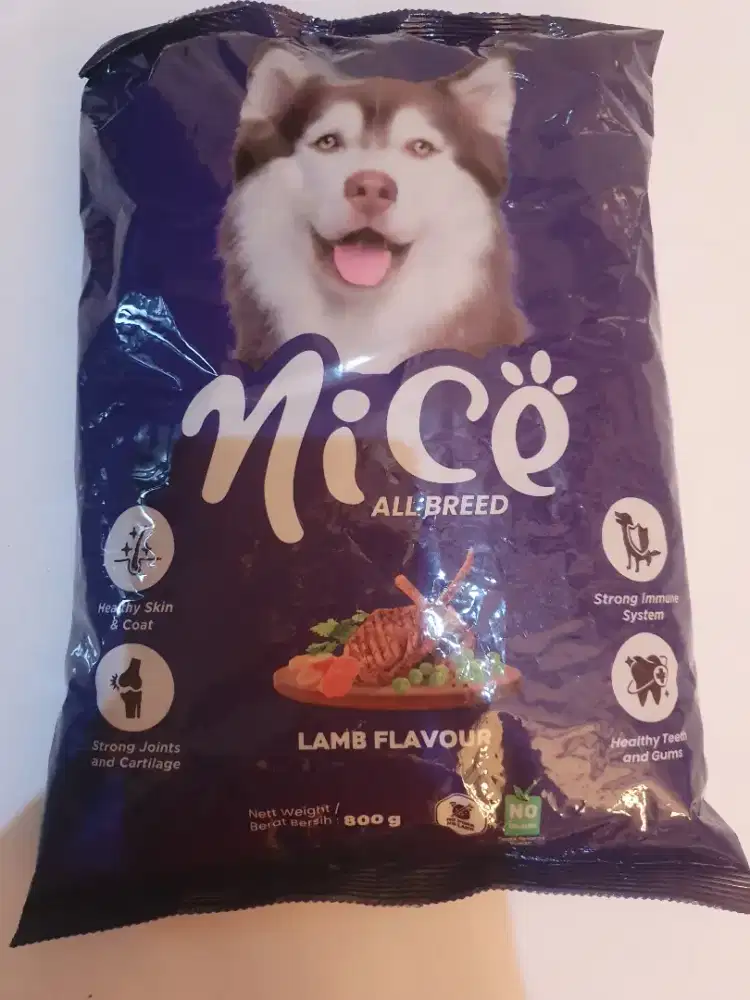 Dry food kibble baru gress jual murah 800gr
