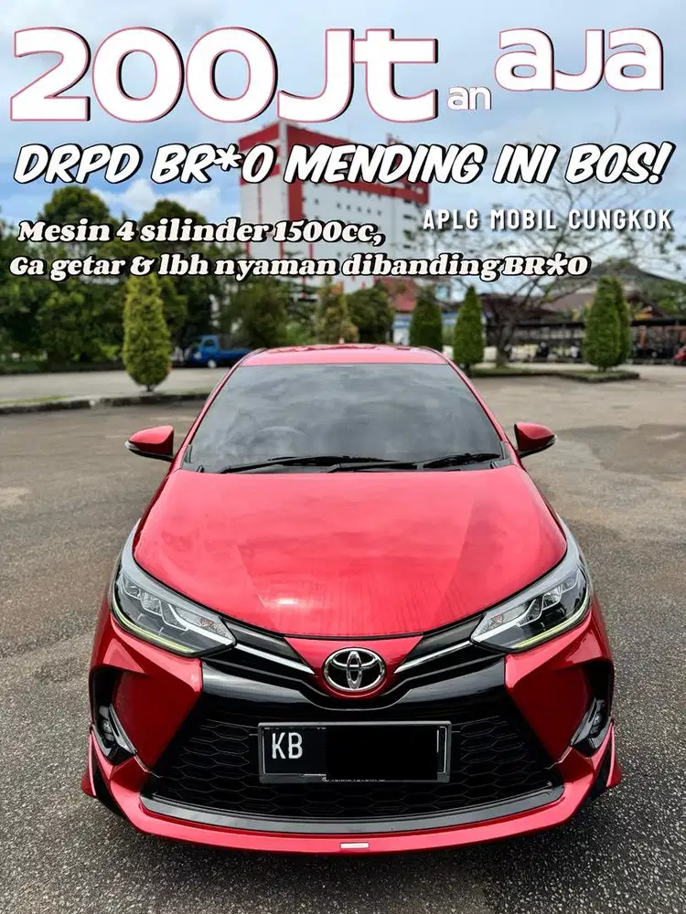 Dijual si ganteng Yaris GR Sport merah sporty