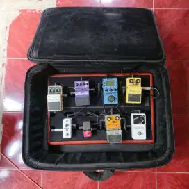 Pedalboard Efek Gitar include Tas Case 54 x 36 cm