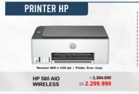 Printer HP 580 AIO Wireless – Print, Scan, Copy (Harga Spesial)