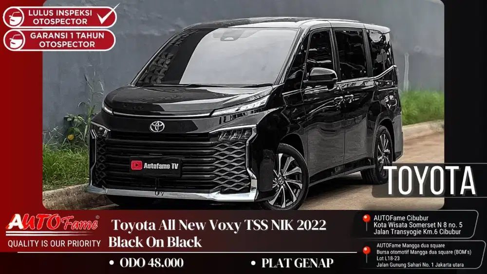 Toyota All New Voxy TSS NIK 2022 Black On Black