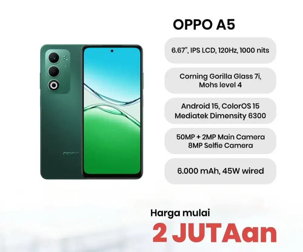 PROMO HP OPPO TERBARU || RAM 8 HANYA 2 JUTAAN || READY OPPO A5 2025
