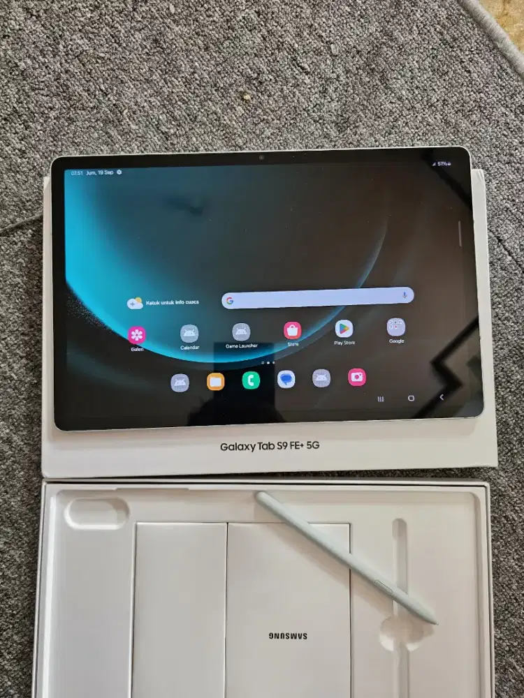 Samsung galaxy tab S9 FE 5G ram 12/256GB super mulus istimewa
