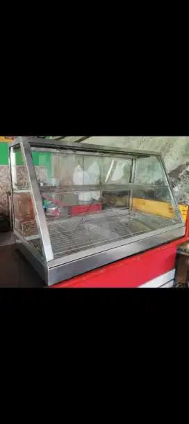 Dijual etalase makanan stainles steel bekas