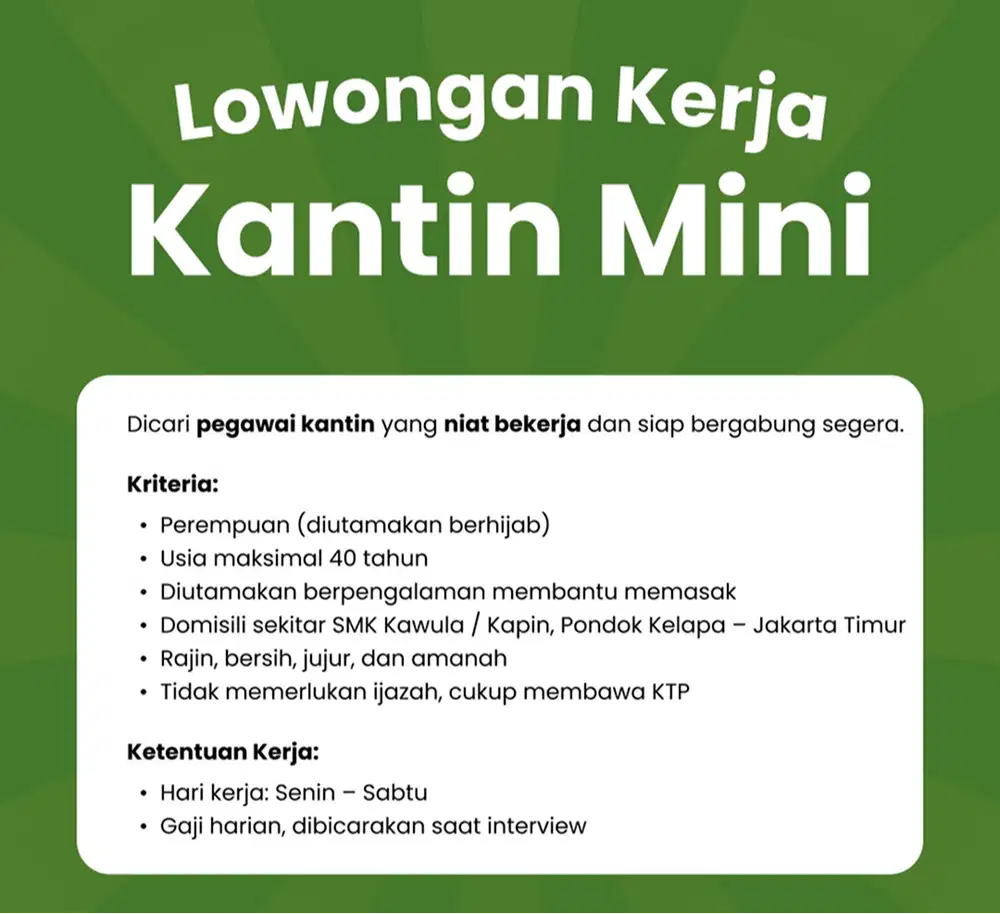 Karyawan Kantin