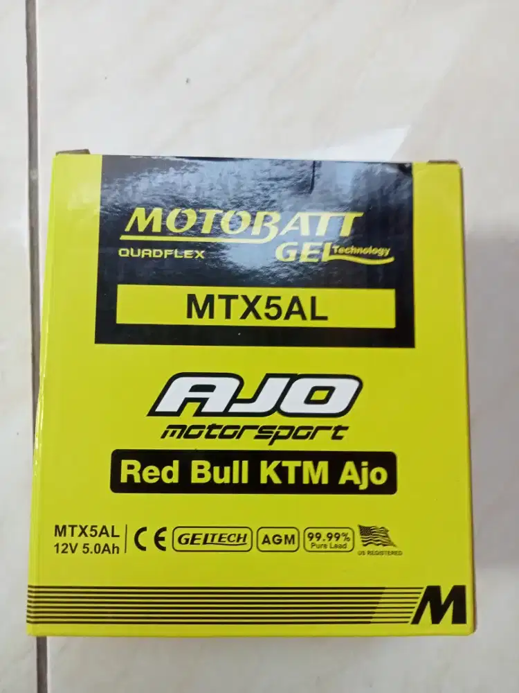Dijual baru accu/aki motor merk MOTOBATT, original 100%, no tipu tipu