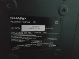 Bismillah mau jual TV merek sharp 24 inc
