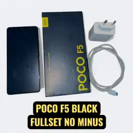POCO F5 5G BLACK RAM 12GB INTERNAL 256GB FULLSET NO MINUS