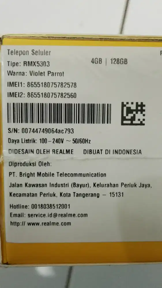 Realme c71 4/128 baru